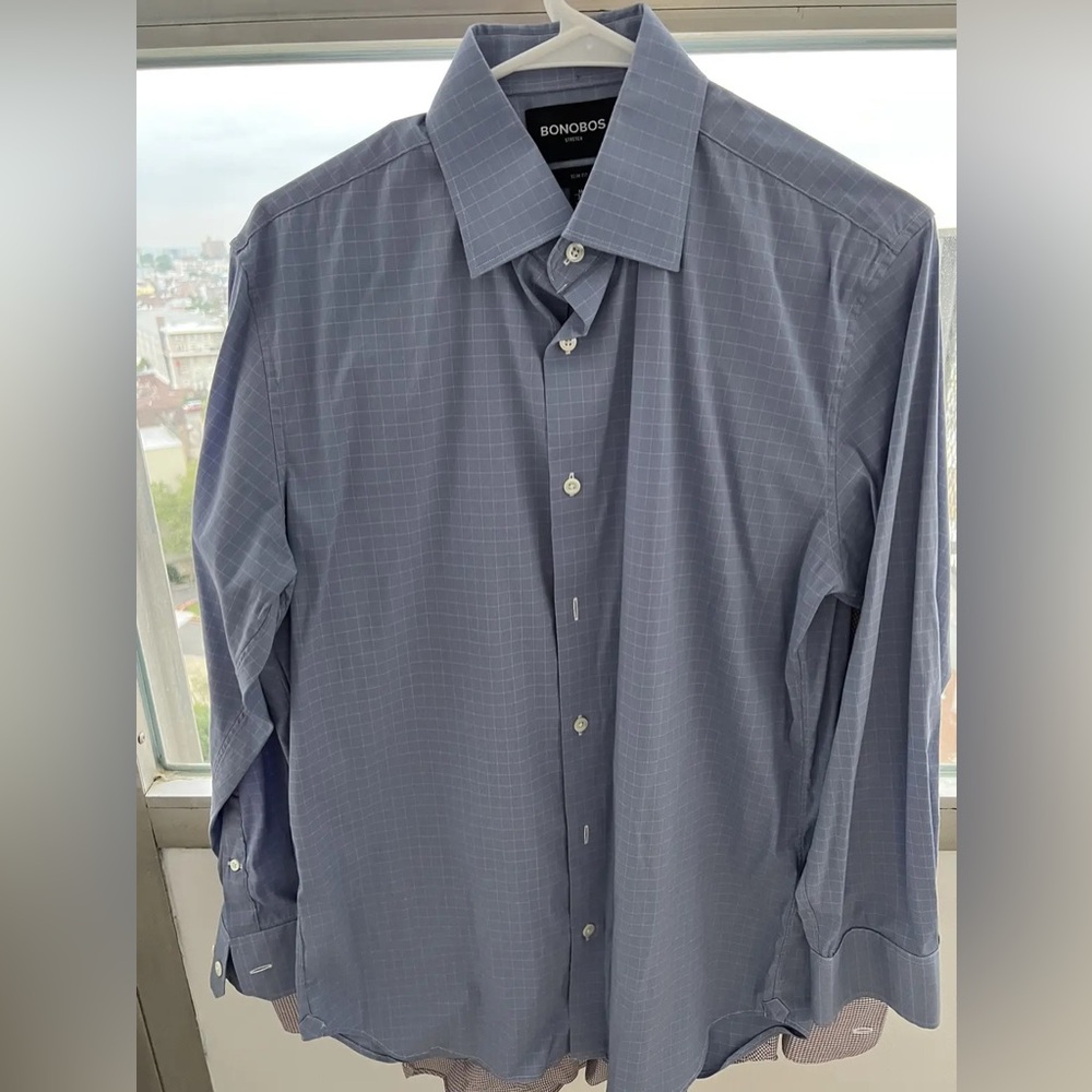 Bonobos - Jetsetter Dress Shirt ; Size 16 ; Color: Blue